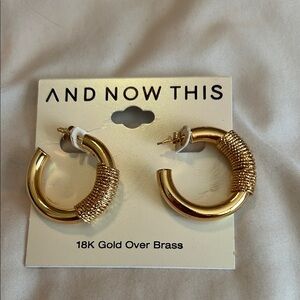 NWT‎ and now this Gold Hoop Earrings